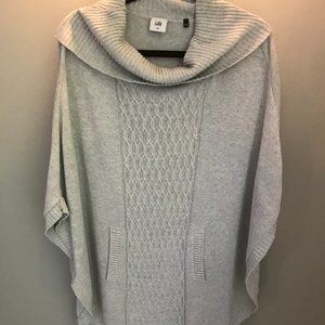 cabi Grey Cowl Neck Sweater Poncho